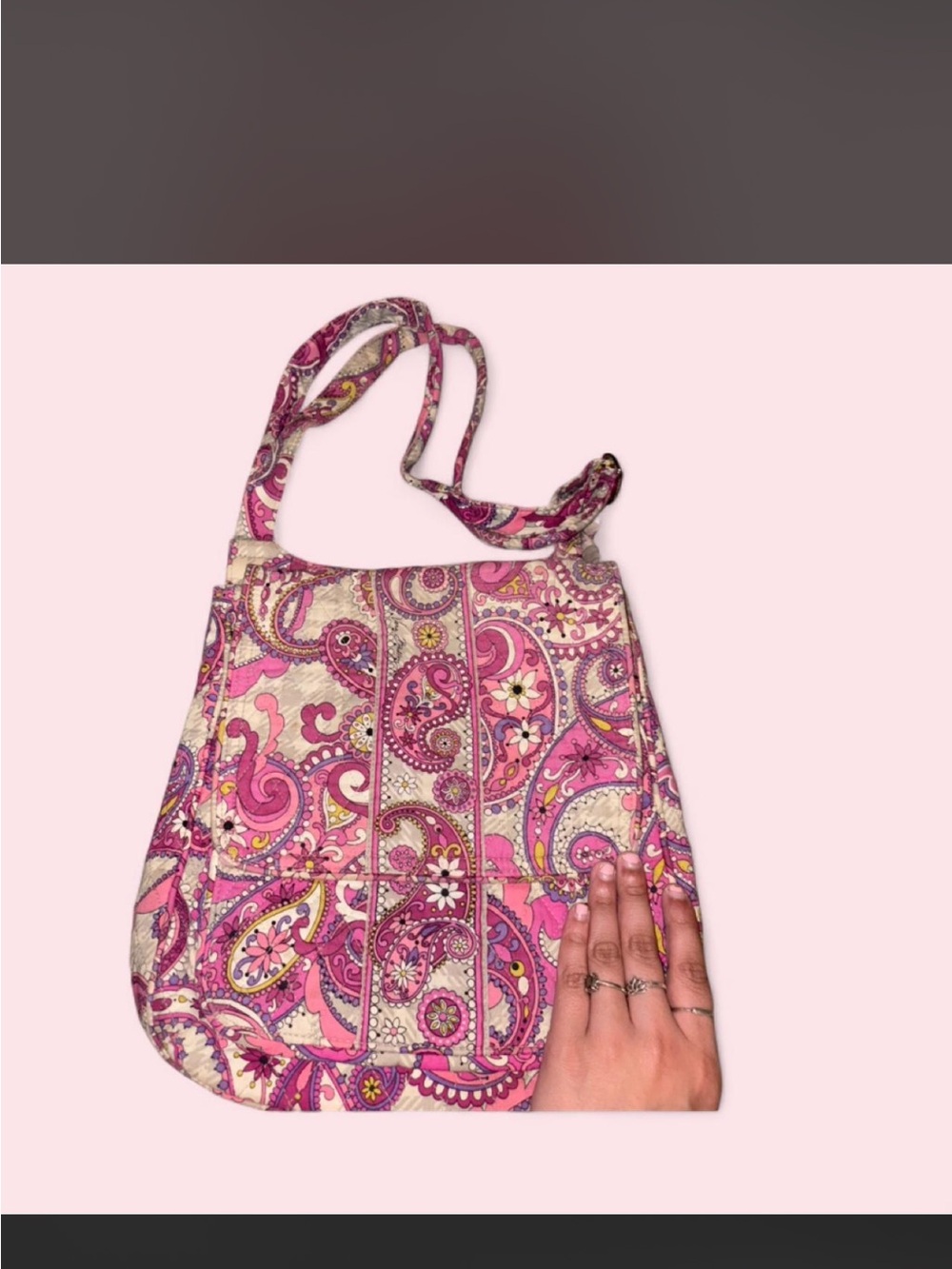 Vera Bradley Paisley Meets Plaid Hipster Crossbody Bag